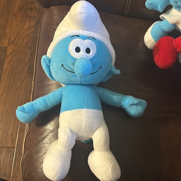 The Smurfs|3pc. Bundle-Papa Smurf, Smurfette & Happy Smurf - 2010 Nanco Plush - Picture 3 of 7